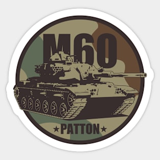 M60 Patton Tank (Front & Back logo) Sticker